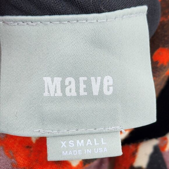 Maeve Women's Pleated Abstract Print Sleeveless Mini Dress - XS - Picture 3 of 5